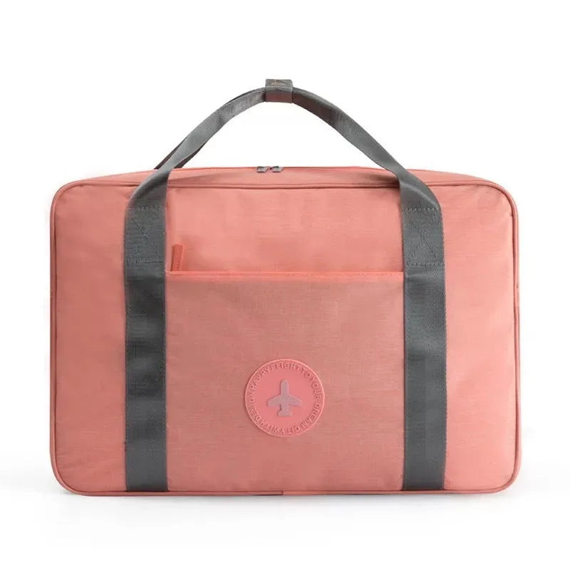 Waterproof multifunctional shoe bag in black polyester with zipper pockets