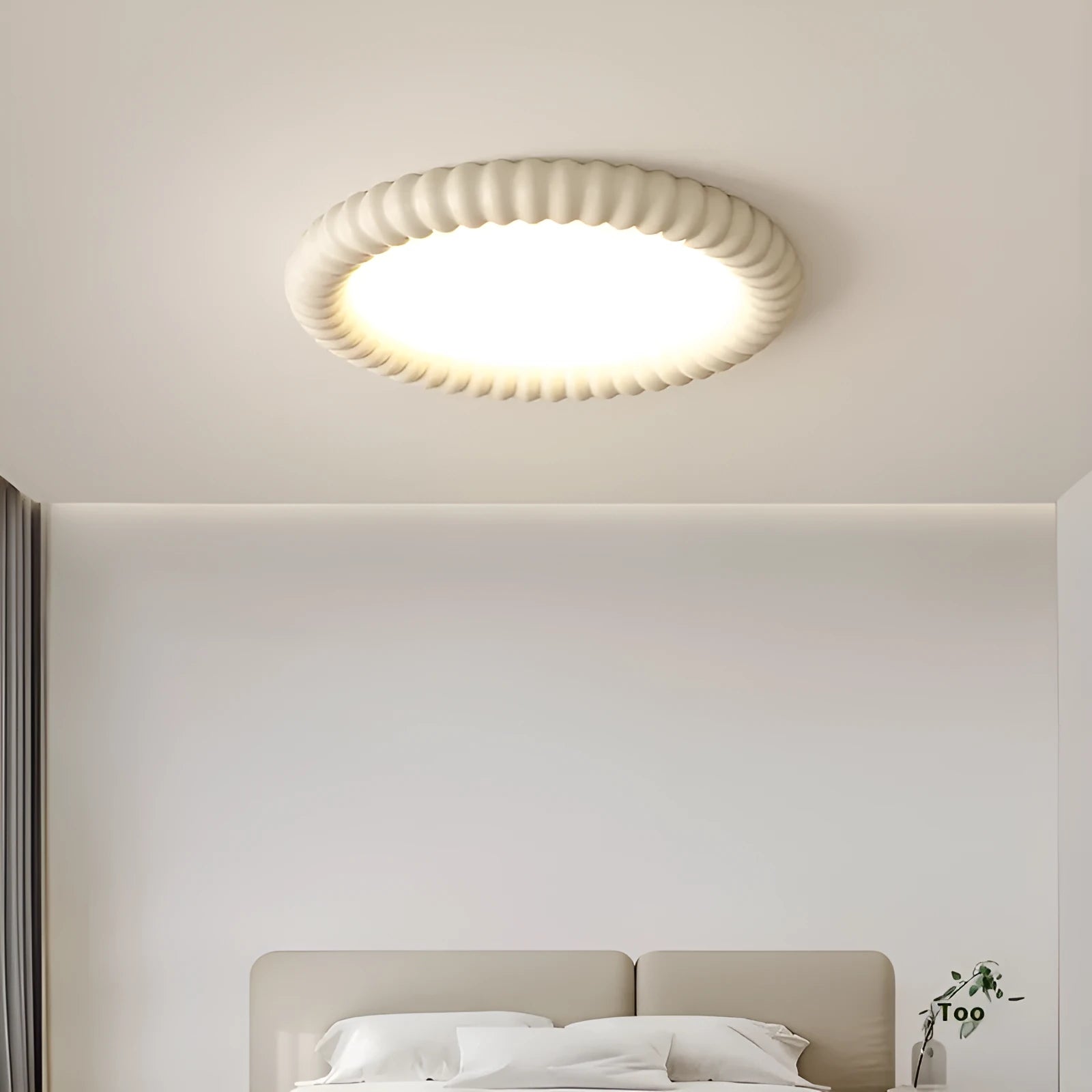 50cm full spectrum children's room lamp in milky white with Nordic style resin shade