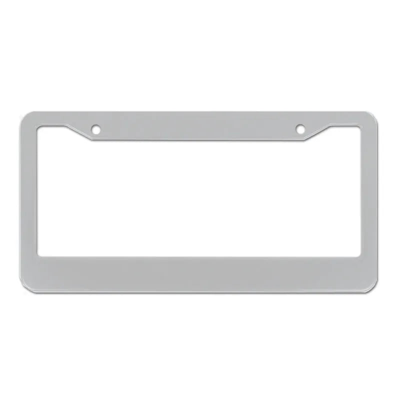 Minimalist aluminum alloy license plate frame in black finish for American standard car plate