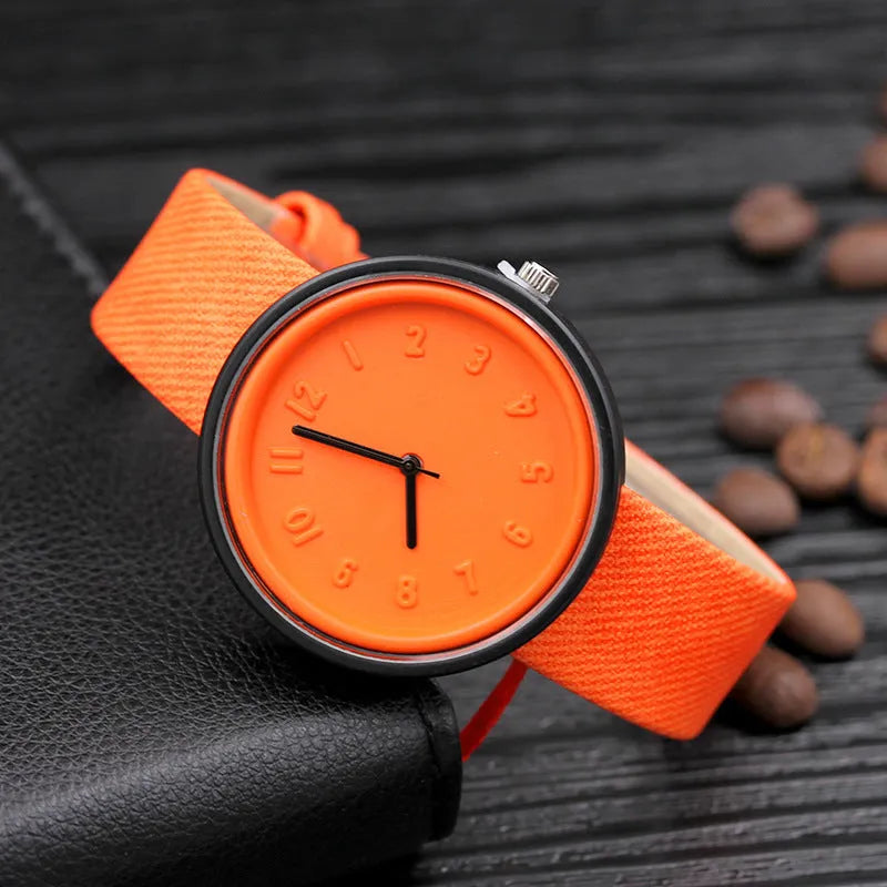 Creative ladies quartz watch with alloy dial and PU leather strap, white colour option, on display