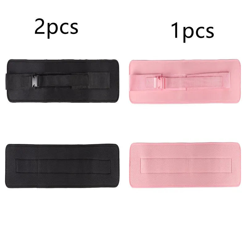 Black and pink free size fitness training belt for dumbbell barbell hip bridge exercises
