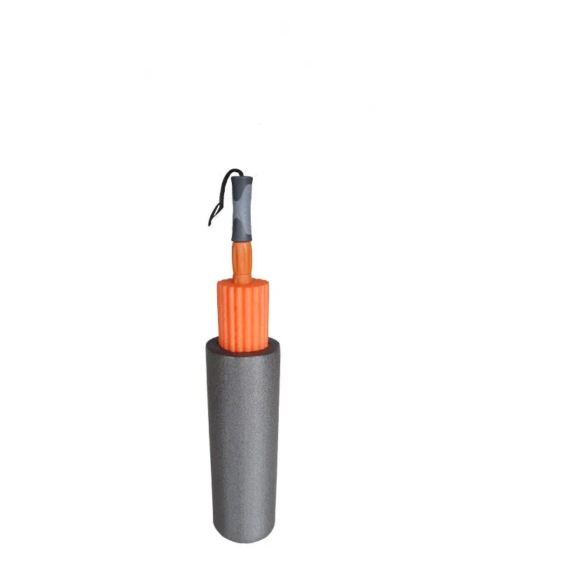 3 in 1 PE Yoga Pillar Set with handle, middle bead, and foam shaft on a light background