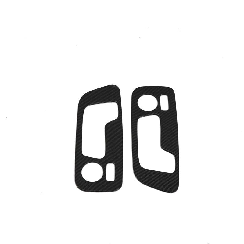 Black ABS plastic cup holder decoration cover for BMW X5 2019 model centre console.