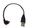 USB Mini 5Pin right angle male to USB 2.0 A male cable 0.2 metres black