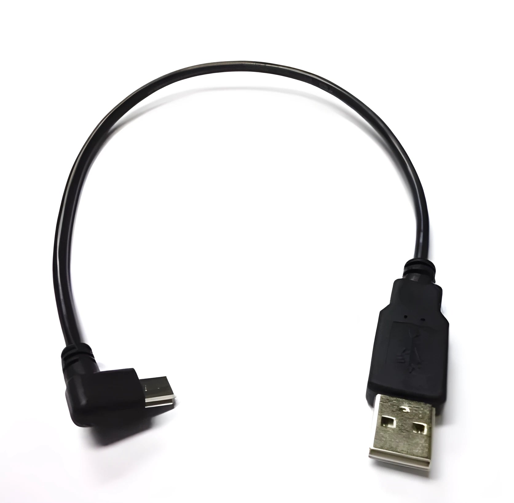 USB Mini 5Pin right angle male to USB 2.0 A male cable 0.2 metres black