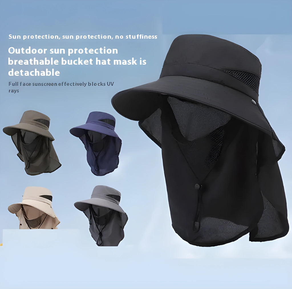 Men's adjustable polyester fisherman sun hat with a wide brim in army green colour.