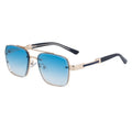 Men's vintage sunglasses with PC lenses in gold gradient blue colour option