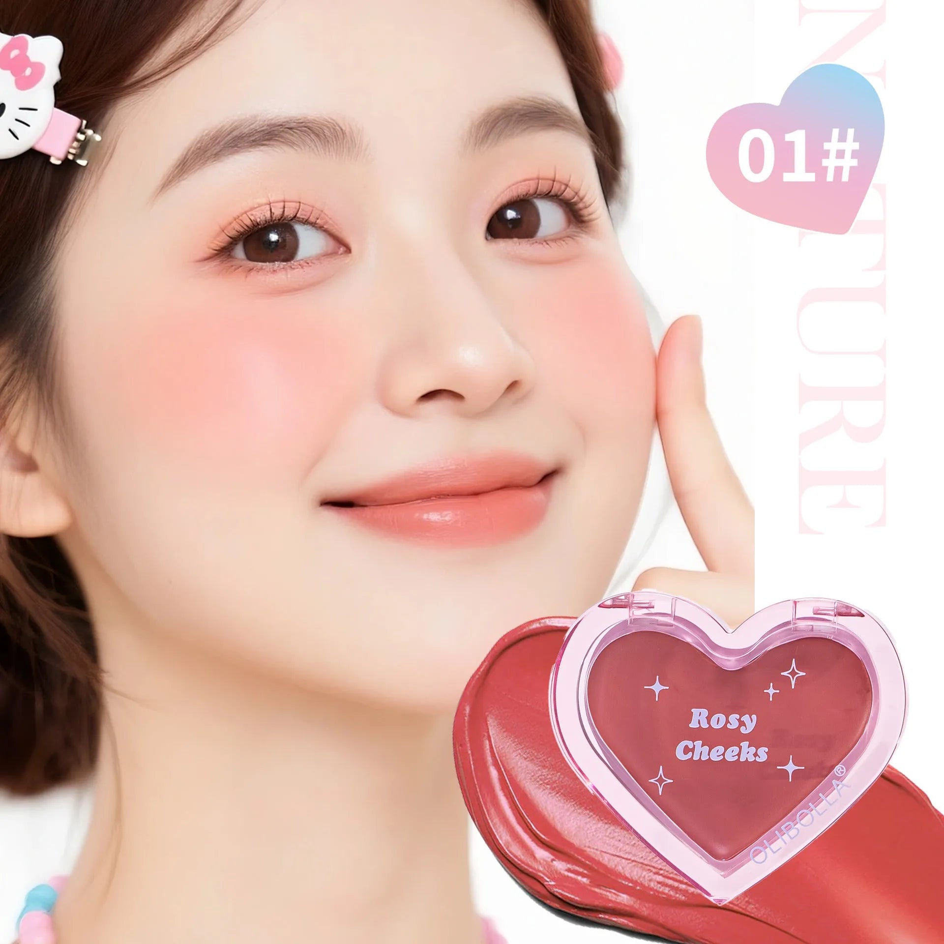 Love Water Light Blusher Lips And Cheeks Dual-use powder cream compact 3.8g in four style options