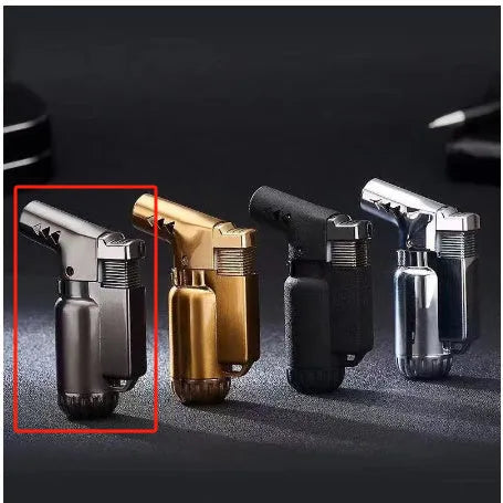 HB805-1 full metal windproof lighter in black, gold, grey, or silver finish