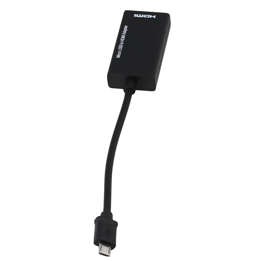 Black HD to HDMI adapter with 1.5 metre cable for connecting phones and tablets to TVs