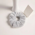 Girly cute plush large intestine hair tie in vintage geometry style, available in 9 colours including black and pink