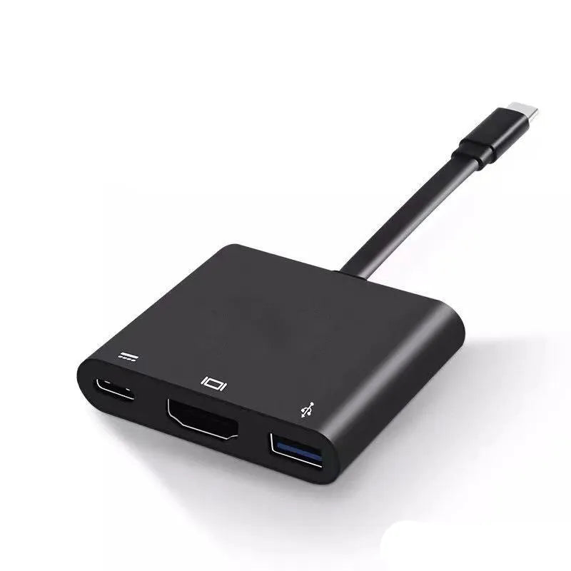 Black USB Type-C to HDMI adapter cable for Nintendo Switch video output connection