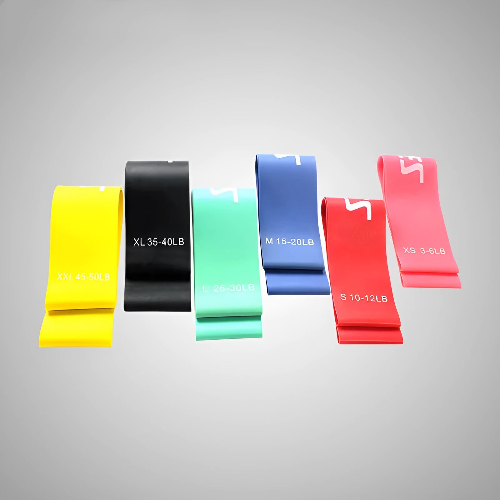 Natural latex tension band elastic band for resistance exercise in black colour