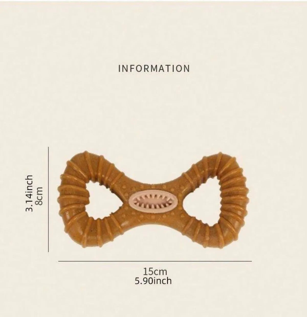Dog chew toy bone in 8-shape and Y-shape designs with textured dental cleaning surfaces