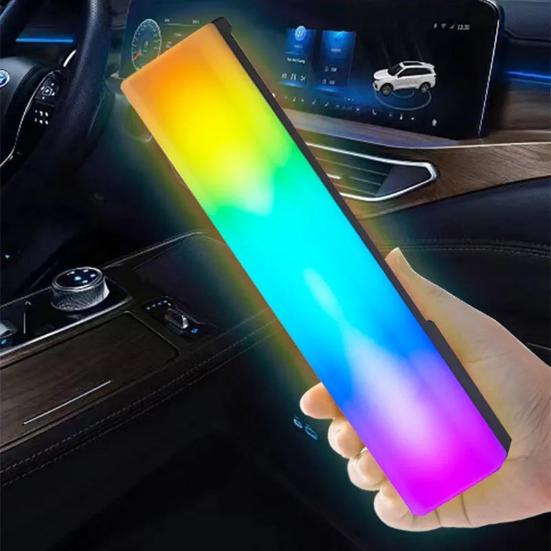 3D RGB voice-activated ambiance lamp with cross-border shell design on tabletop