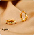 Geometric round women's earrings with interwoven hemp rope and copper metal in gold or silver colour