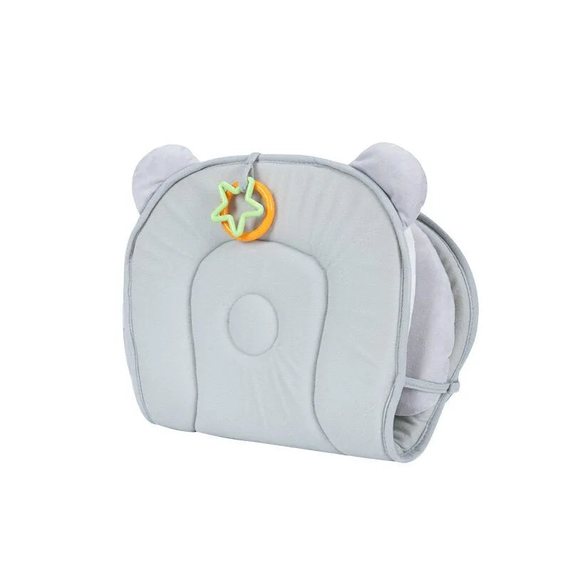 Baby positioning pad in grey colour with sleeping pad shape and polyester fiber filling