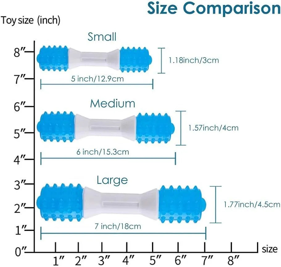 Dual-colour puppy teething chew toy made of safe TPR and PU rubber for dental health