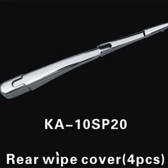 Silver ABS plastic rear window wiper cover trim set for 2010 Hyundai vehicles