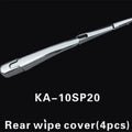 Silver ABS plastic rear window wiper cover trim set for 2010 Hyundai vehicles