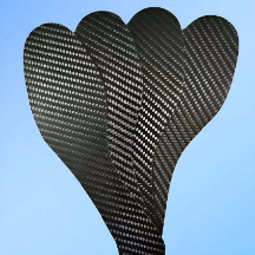 3K full palm carbon fibre running insoles showing black colour and textured surface