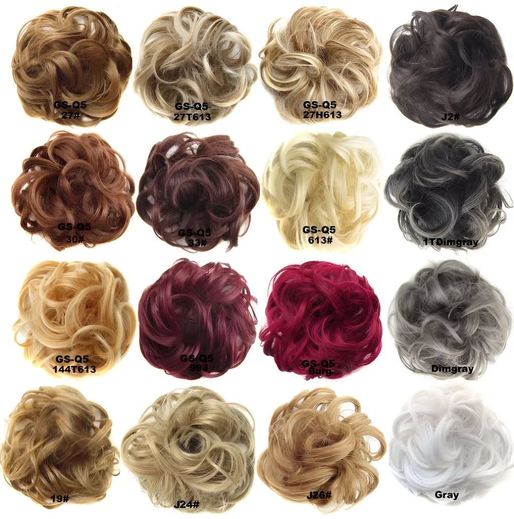 Hair ring adjustable wig band in burgundy colour on white background