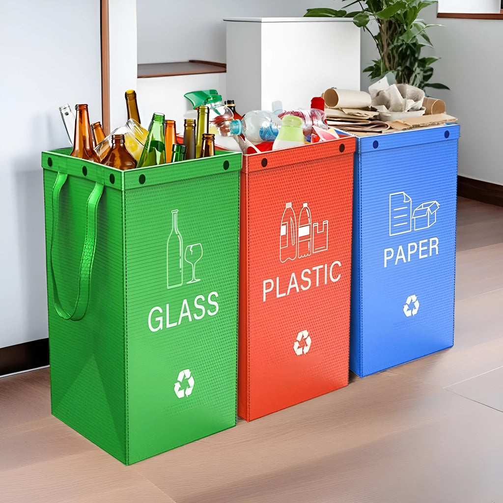 40L waterproof garbage classification bin in PP material with 30x50x30cm dimensions available in multiple colours