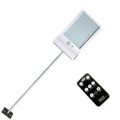 Black and white waterproof solar garden light with solar panel and LED for outdoor courtyard illumination