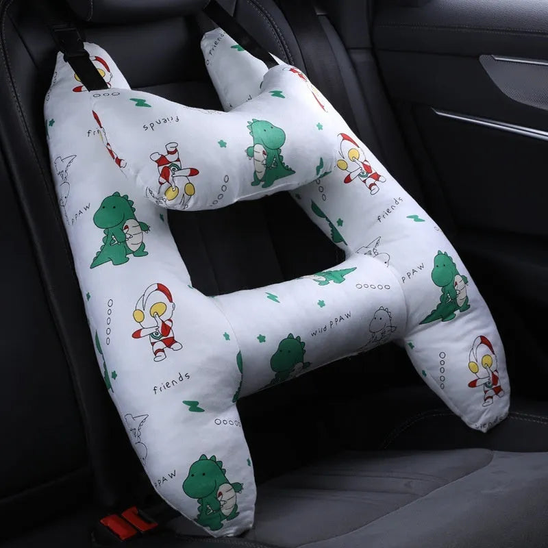 55x70cm automotive headrest pillow with colourful print pattern and pearl cotton filling for car passenger comfort