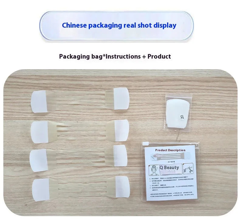 Neck pattern adhesive tape firming sling with skin tone colour and adhesive patches