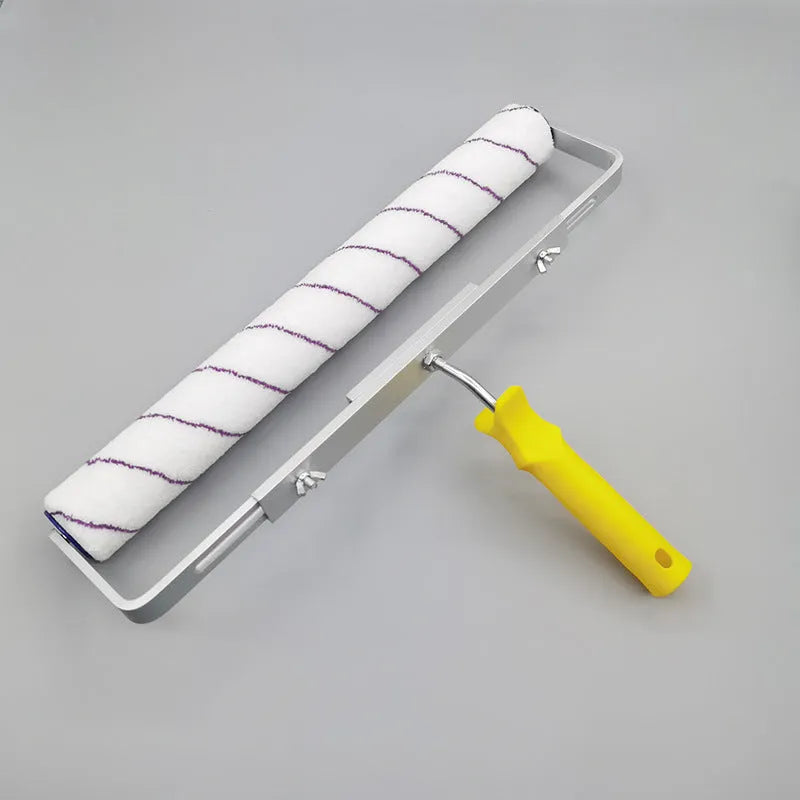 18-inch paint roller set with three brush heads on engineering plastics barrel for wall painting