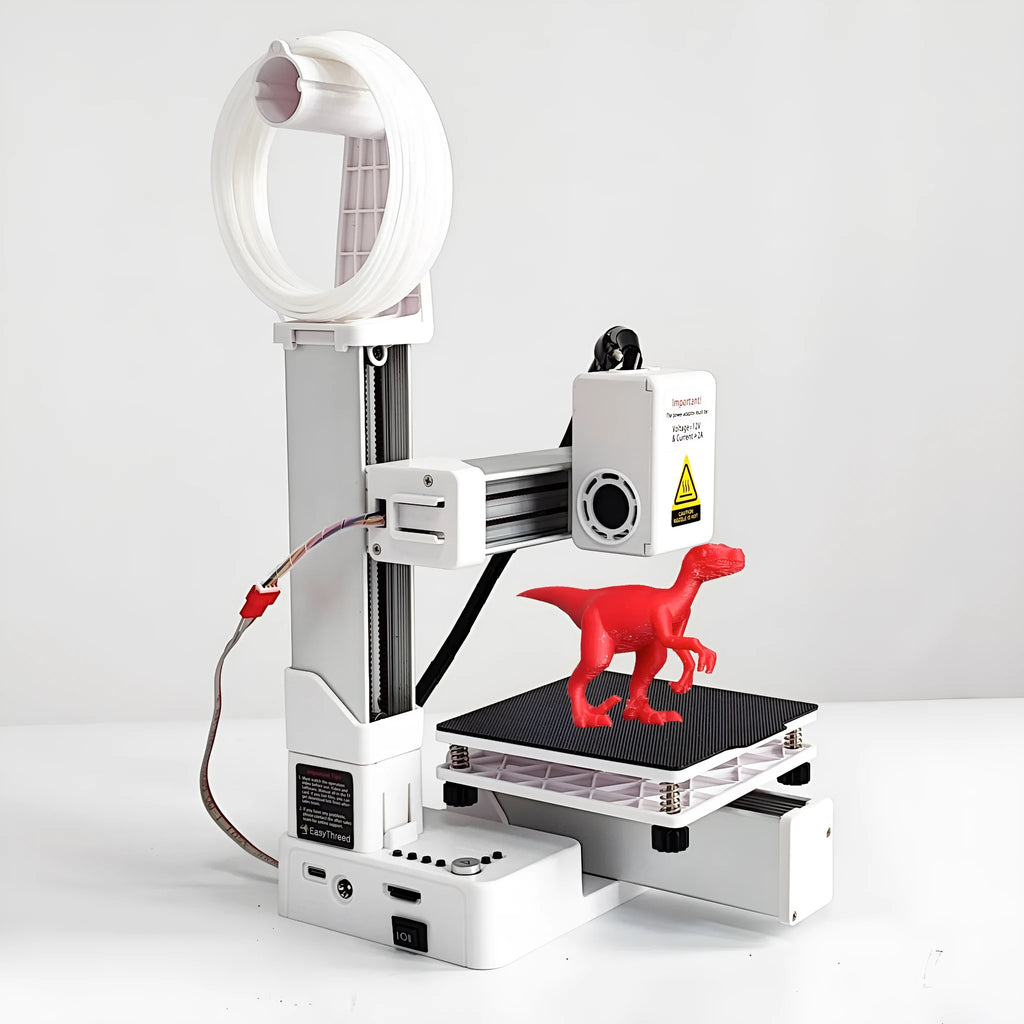 White EasyThreed K10 3D printer with 175mm print height for TPU and PLA filaments