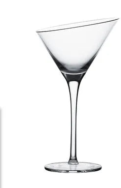 Transparent lead-free glass cocktail glass with seamless flat base and satin-board wall design