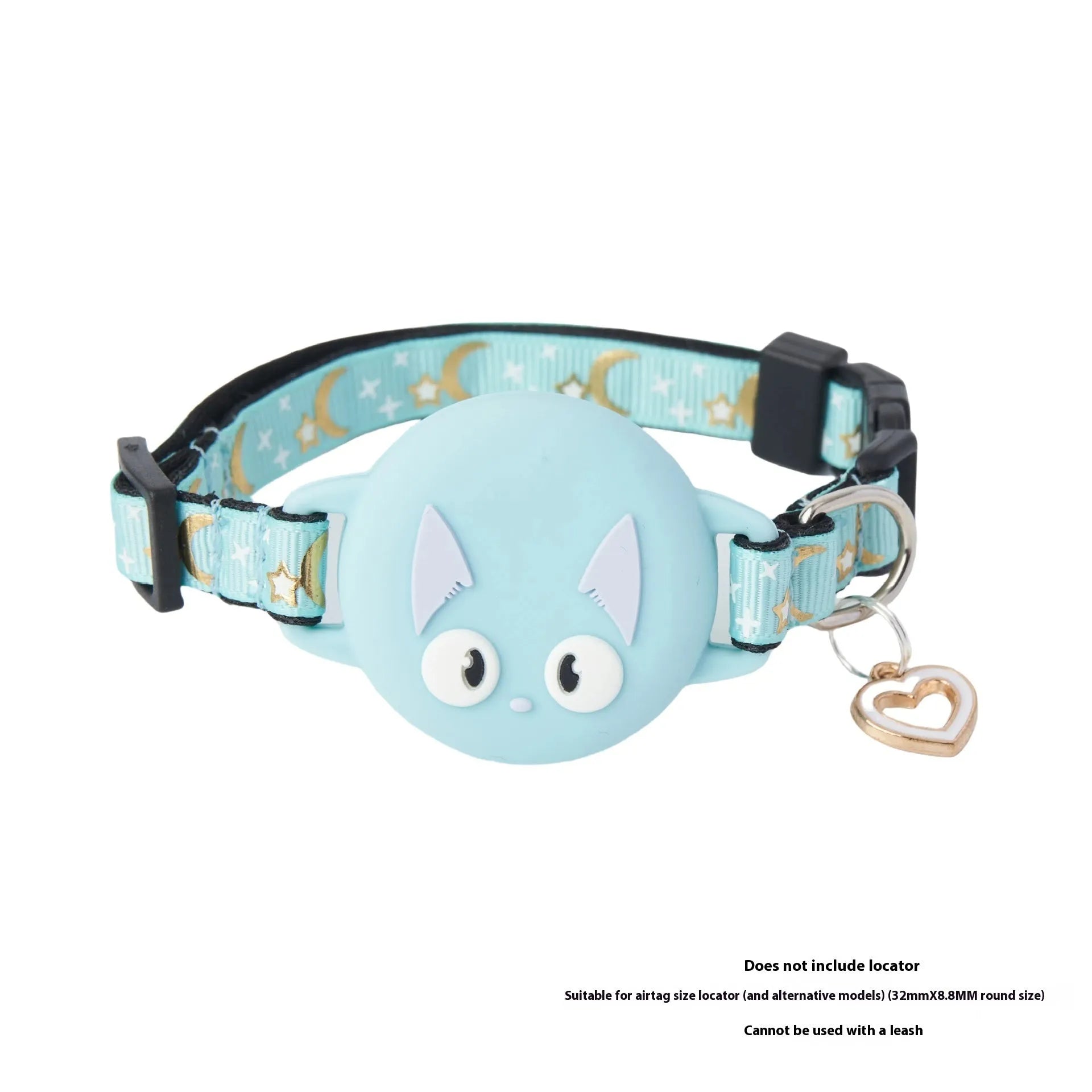 Apple AirTag protective case on adjustable cat collar in selected colour with size adjustment