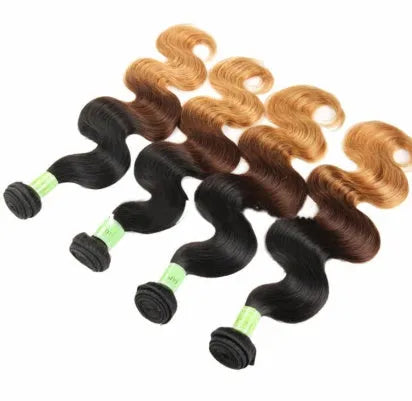 Xuchang natural body wave T1b27 ombre hair curtain bundle in 12 to 28 inch lengths