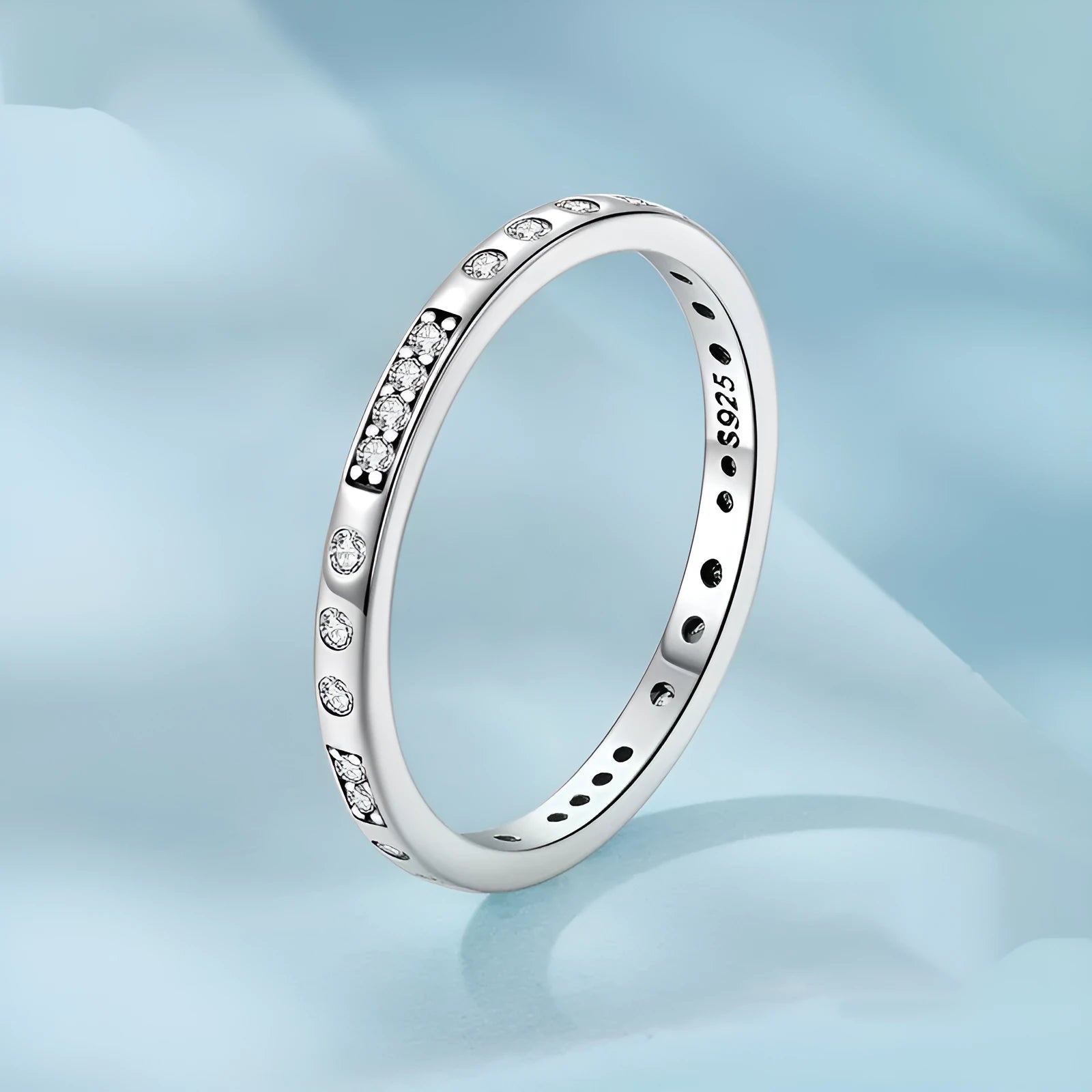 SCR1157 Moss Password I Love You sign silver alloy ring with oxidised black finish.