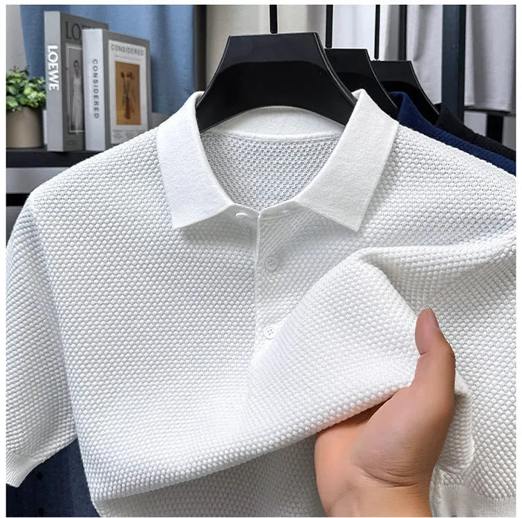 Men's loose fit cotton short sleeve pullover sweater in various colours and sizes