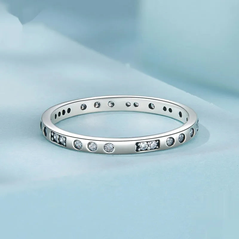 SCR1157 Moss Password I Love You sign silver alloy ring with oxidised black finish.