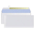 Blue confidential security envelope with self-adhesive flap, showing dimensions 105mm by 240mm.