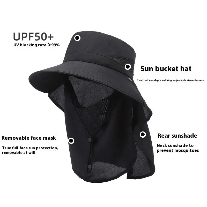 Men's adjustable polyester fisherman sun hat with a wide brim in army green colour.