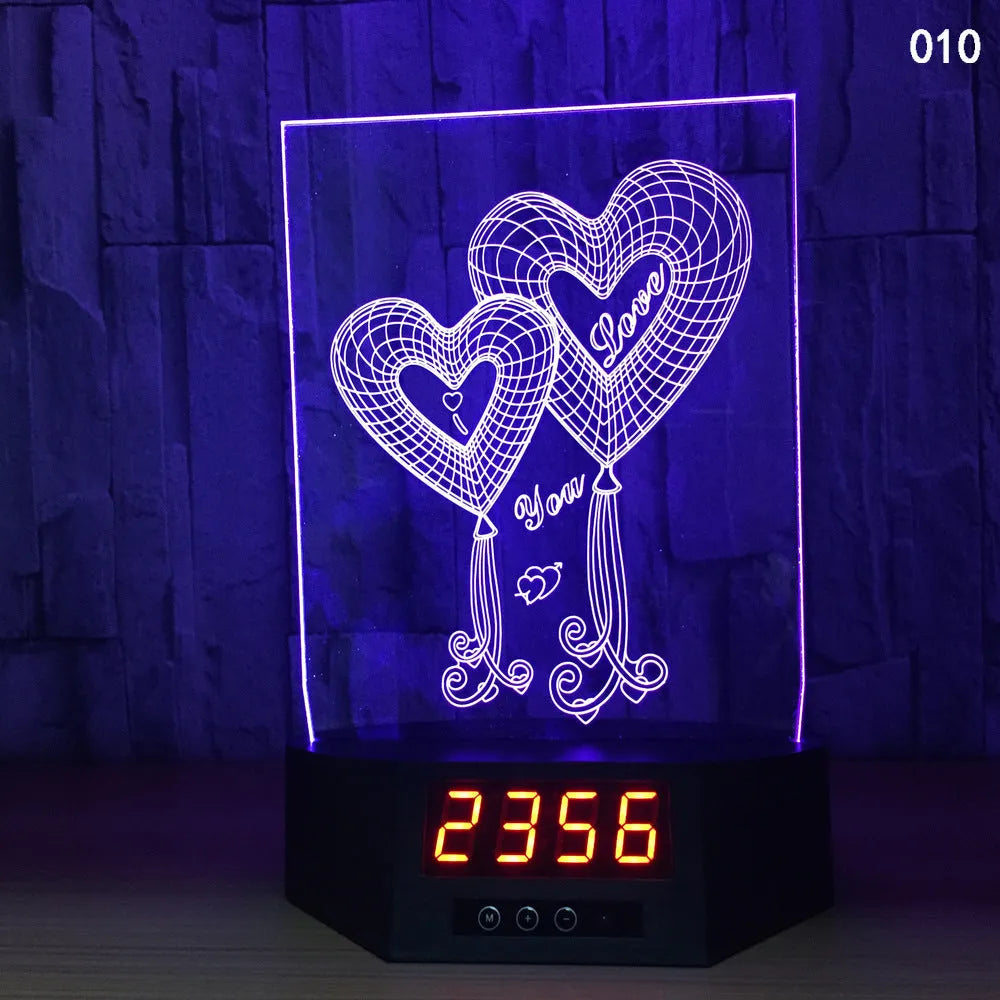 3D glowing electronic dolphin night light with remote control on table