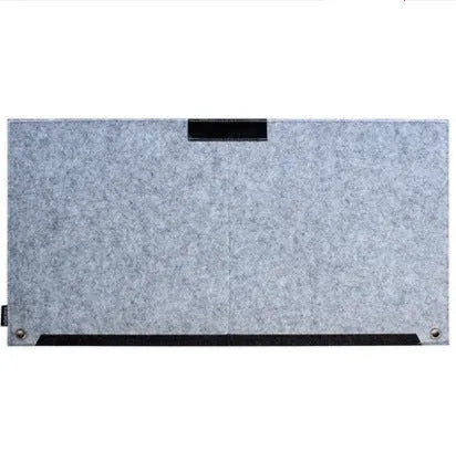 Grey felt multifunctional computer mouse pad and keyboard pad 33x63cm with USB hub and calculator desk mat