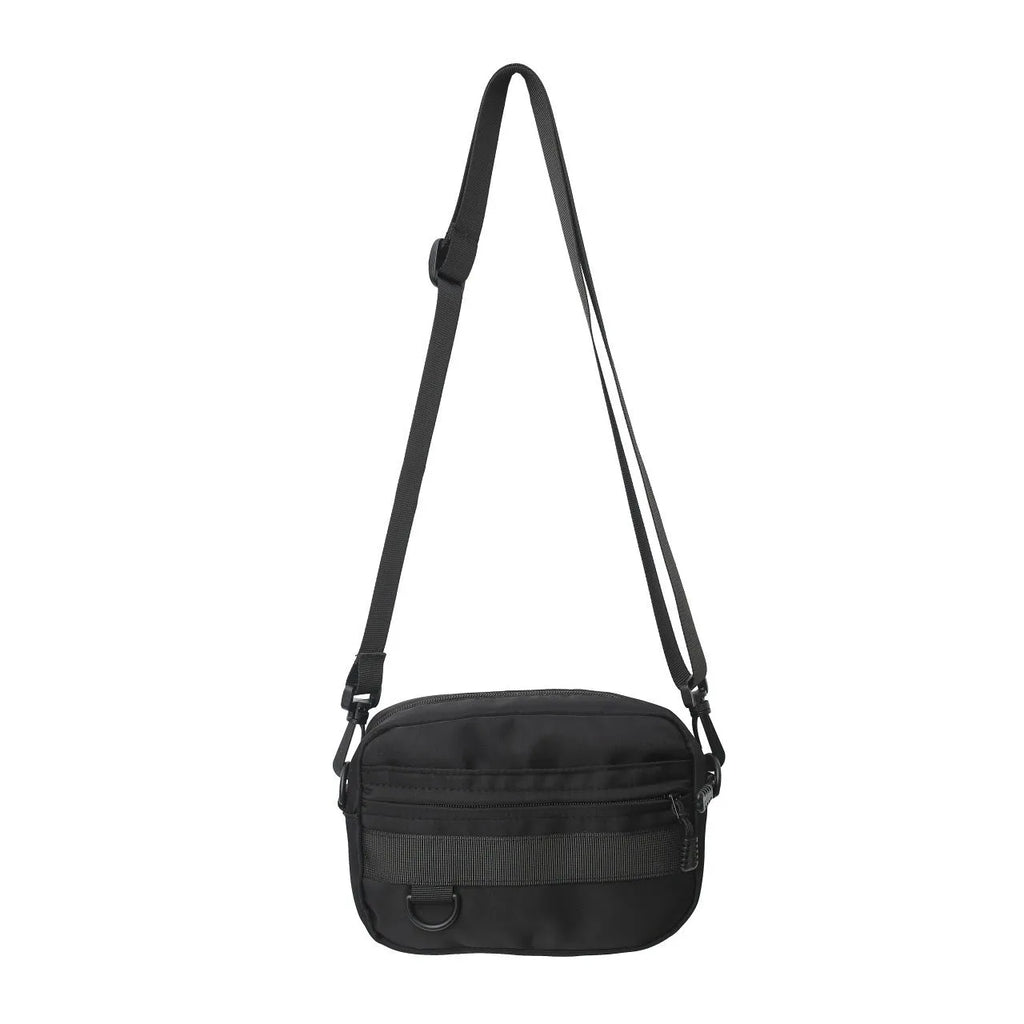 Men's street trend messenger bag in nylon available in black, blue, green or white