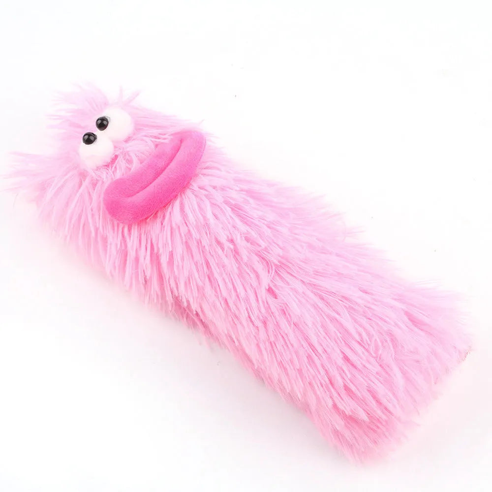 Interactive plush cat toy pillow with crinkle sound and catnip filling in assorted colours