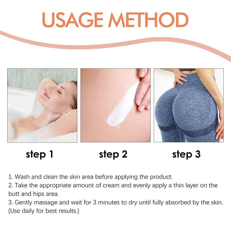 NDC 100g hip lifting cream in packaging for buttocks enhancement and home fitness