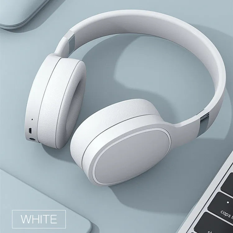 Wireless Bluetooth headset in black, showing over-ear design with 40mm speakers and Bluetooth 5.0 connectivity.