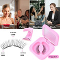 Soft magnetic eyelashes thick lasting reusable cross style high-grade fiber natural long look cloud black shade