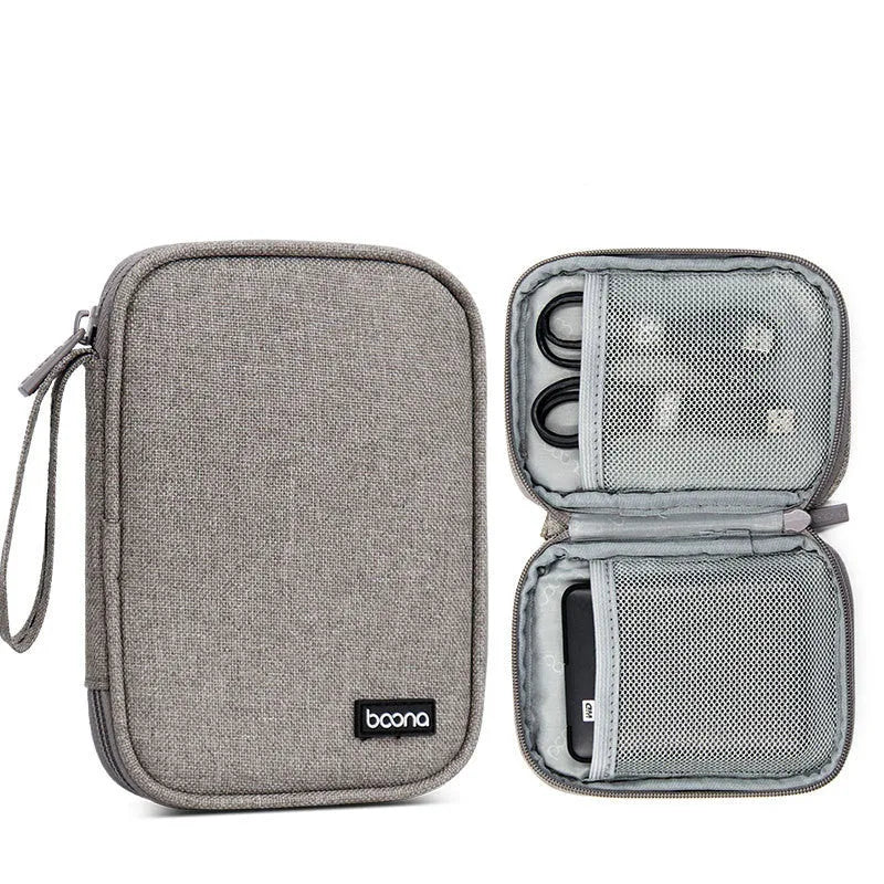 Black Oxford cloth 2.5-inch hard disk protective cover with sewing construction