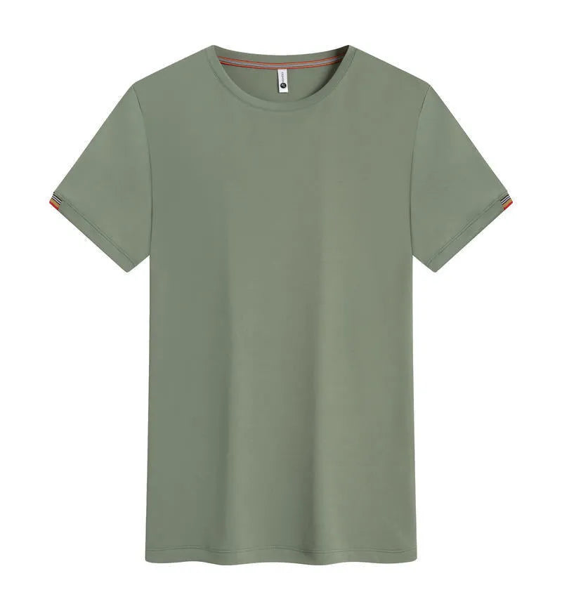 Round neck ice-feeling pullover top in black for women business work attire cooling fabric
