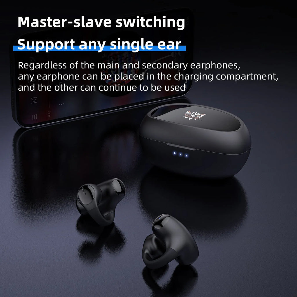 T306 Bluetooth gaming sports headset in black or white with ear-hook design